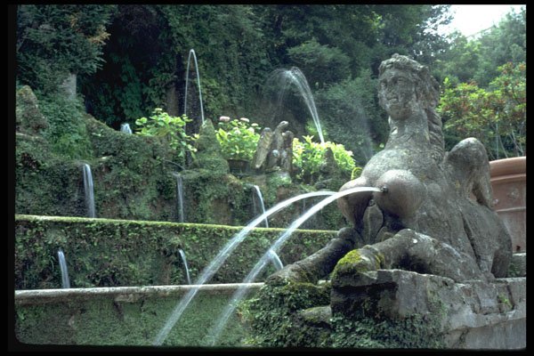 346097 Sphinx With Water Jets Villa D'Este, Italy A4 Photo Print