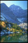 347013 Unnamed Lake And Tombstone Mountain, Rocky Mountains A4 Photo Print