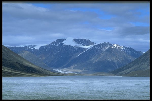 347061 Midnight Sun Peak On Baffin Island, Canada A4 Photo Print