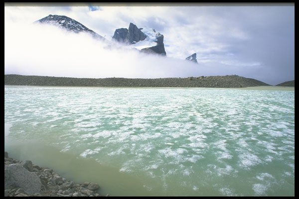 347062 Summit Lake And Breidablik Peak, Baffin Island, Canada A4 Photo Print