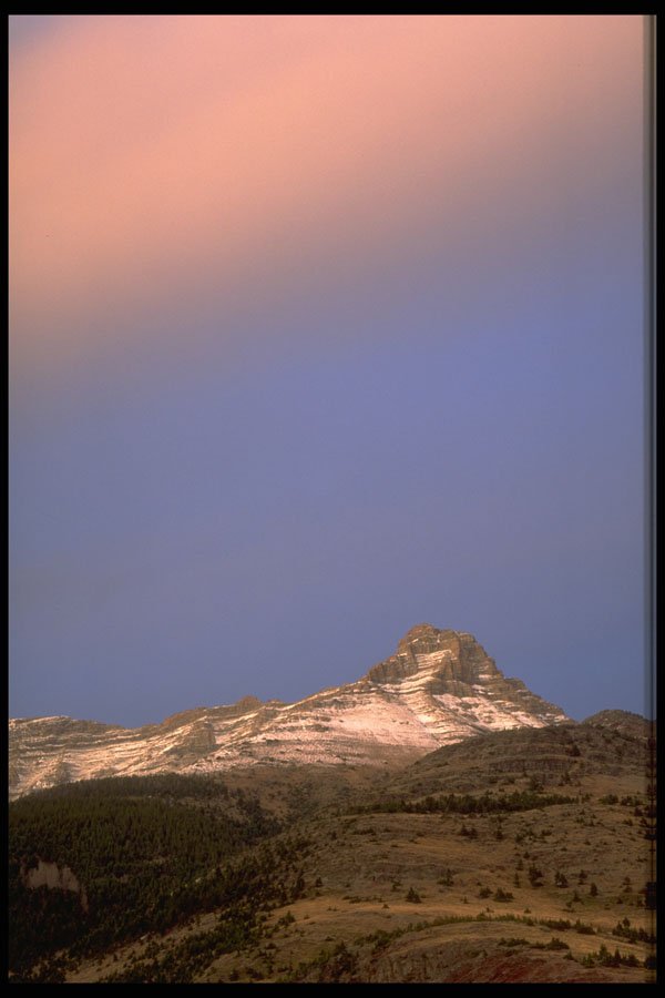 347099 Sunset On Mount Galwey, Waterton Lakes National Park A4 Photo Print
