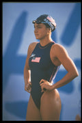 348007 Summer Sanders Wearing Speedo S 2000 Gold A4 Photo Print