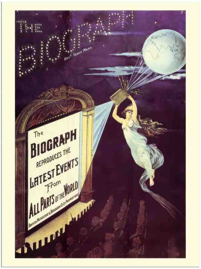 35 biograph cinema 1900s 2 Vintage Advert A4 Photo Print