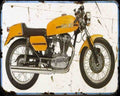 350 Desmo 1974 A4 Photo Print Motorbike Vintage Aged