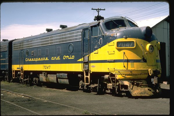 351004 C&O EMD F 7A 7047 1965 A4 Photo Print