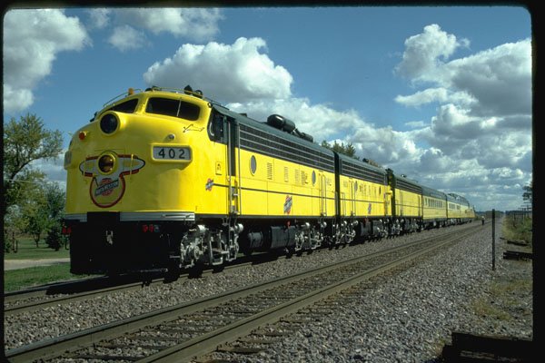 351007 C&N EMD F 7A 402 With Passenger Train 1988 A4 Photo Print