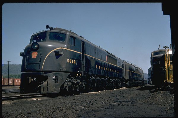 351057 PRR Baldwin Shark 5753 With Train A4 Photo Print
