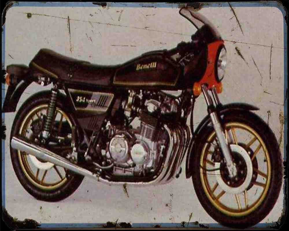 354 79 01 A4 Photo Print Motorbike Vintage Aged