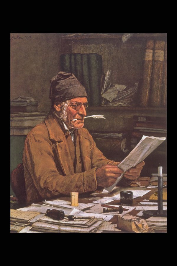 357019 The Parish Clerk , Albert Anker A4 Photo Print