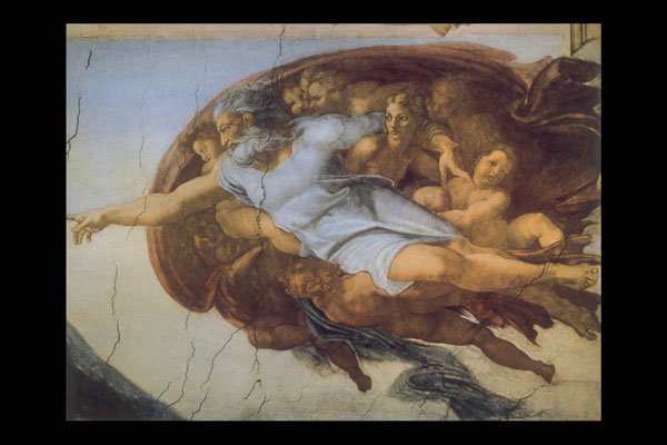 357029 The Creation Of The Man God Almighty , Michelangelo A4 Photo Print