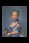 357038 Girl With A Kitten , Jean Baptiste Perronneau A4 Photo Print