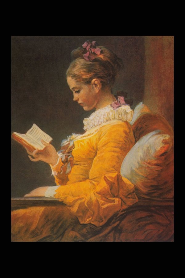 357043 A Young Girl Reading , Jean Honore Fragonard A4 Photo Print