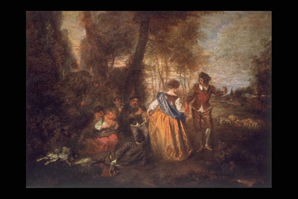 357049 Pastoral Delights , Antoine Watteau A4 Photo Print