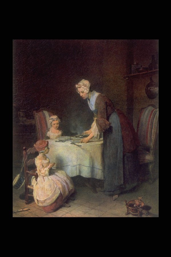 357051 Saying Grace , Jean Baptiste Chardin A4 Photo Print