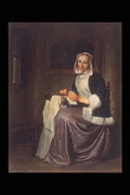 357076 The Lacemaker , Gabriel Metsu A4 Photo Print