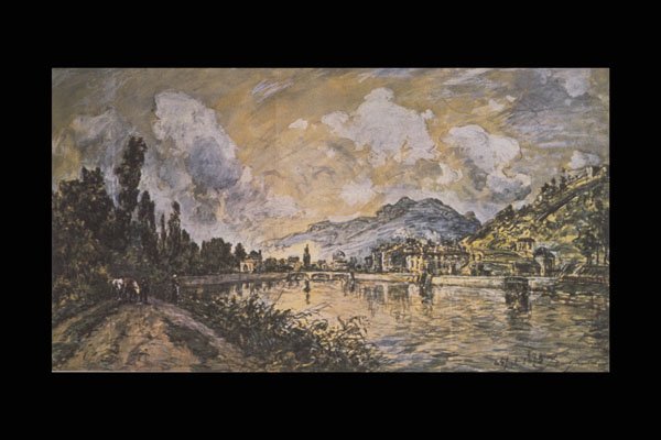 357079 Genoble Landscape , Johan Barthold Jongkind A4 Photo Print