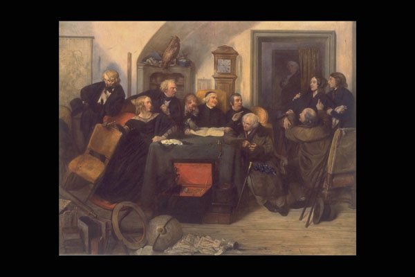 357096 Opening The Will , Josef Danhauser A4 Photo Print
