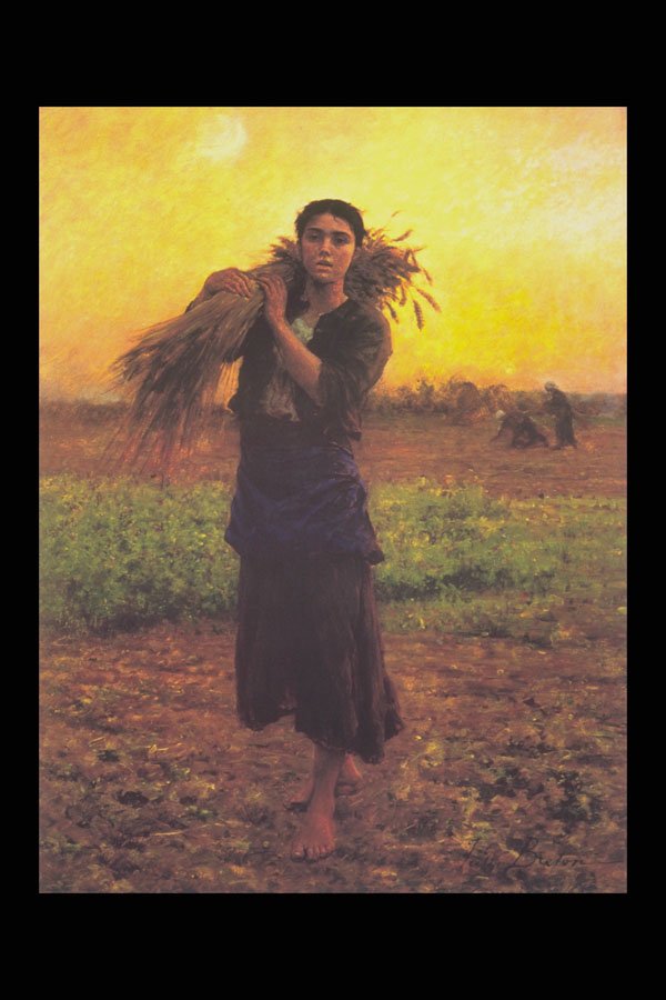 357097 At The End Of The Day , Jules Breton A4 Photo Print