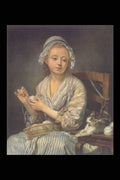 358022 The Wool Winder , John Baptiste Greuze A4 Photo Print