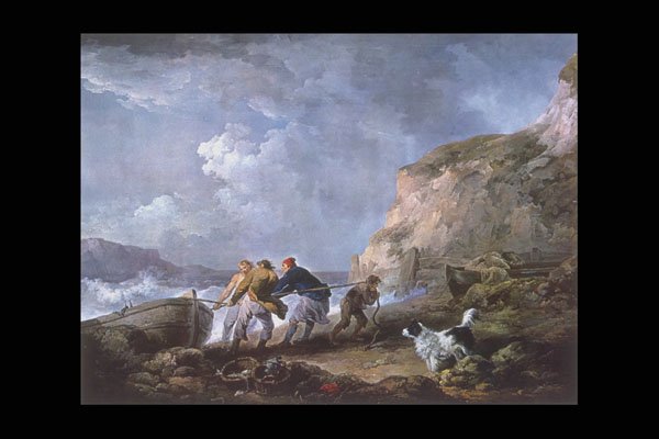 358037 Pescadores Sacando Una Barca A La Orilla , George Morland A4 Photo Print