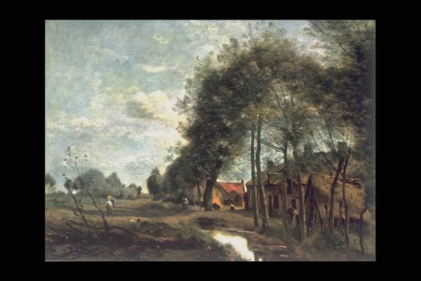 358038 La Route De Sin Le Noble , Jean Baptiste Camille Corot A4 Photo Print