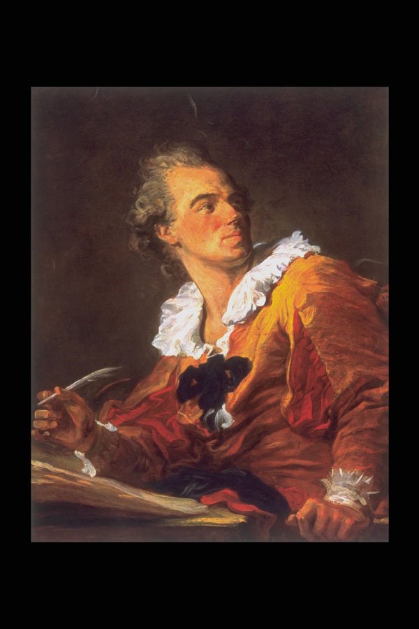 358039 L'inspiration , John Honore Fragonard A4 Photo Print