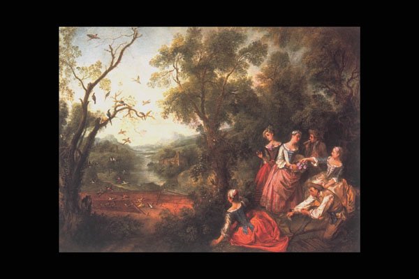 358058 Le Printemps De L'Oiseleur , Nicolas Lancaret A4 Photo Print
