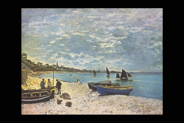 358080 The Beach At Sainte Adresse , Claude Monet A4 Photo Print