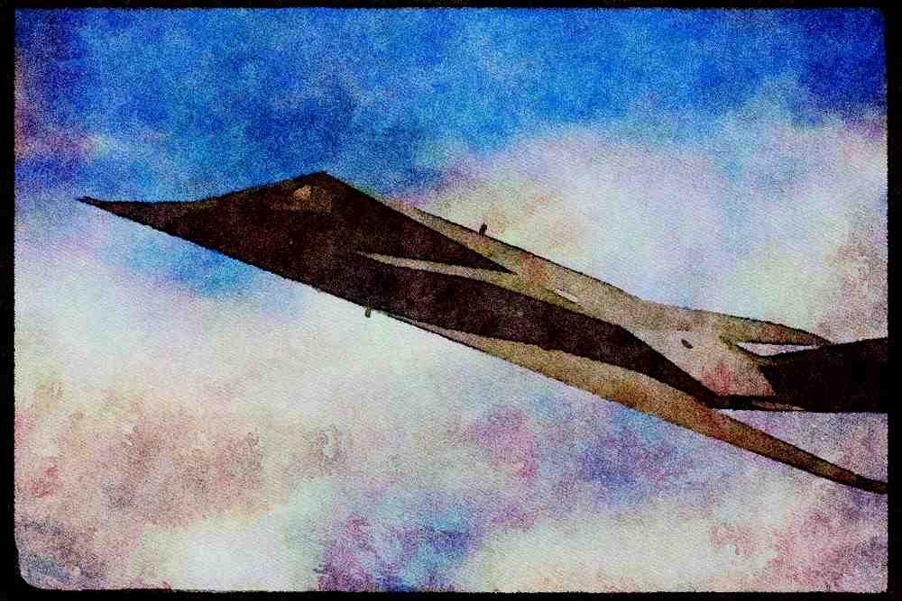 359008 Lockheed F 117A Nighthawk, U.S. Air Force A4 Limited Edition Watercolour Print