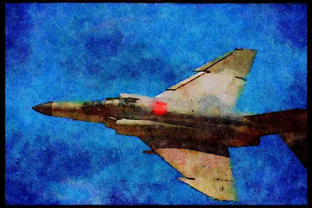 359011 McDonnell Douglas F 4F Phantom II, German Air Force A4 Limited Edition Watercolour Print
