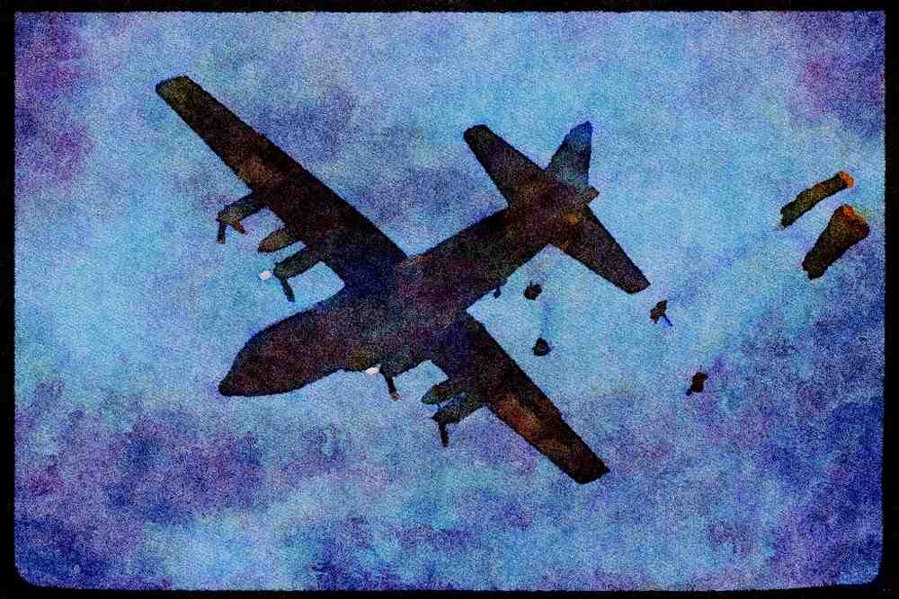 359037 Lockheed CC 130E Hercules, Canadian Armed Forces A4 Limited Edition Watercolour Print