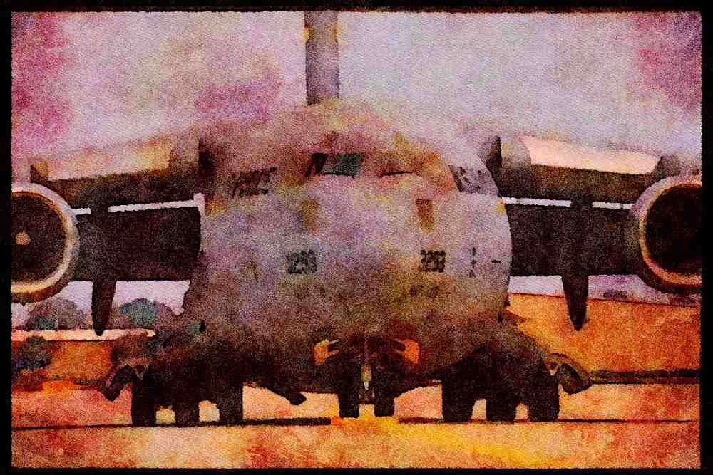 359045 McDonnell Douglas C 17A, U.S. Air Force A4 Limited Edition Watercolour Print