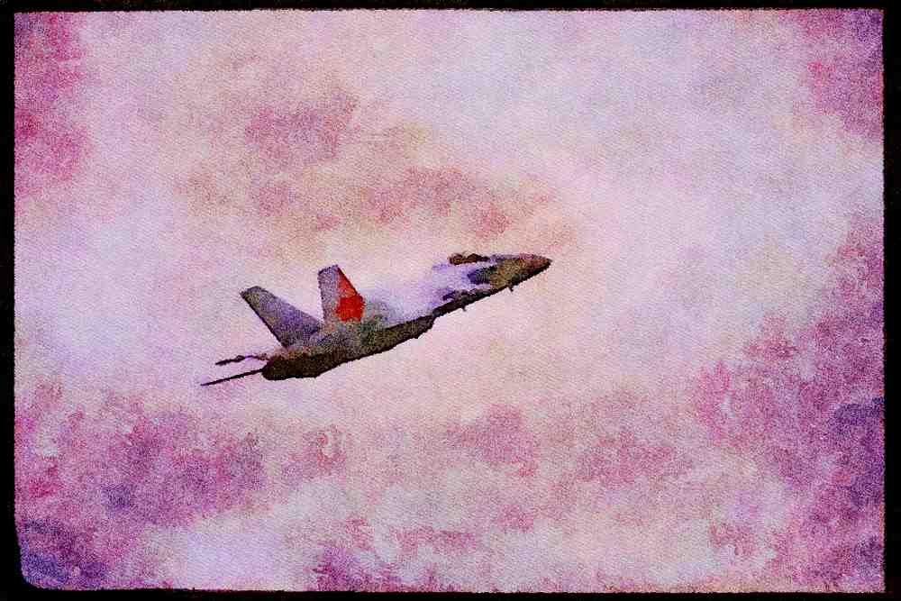 359053 McDonnell Douglas CF 18A Hornet, Canadian Armed Forces A4 Limited Edition Watercolour Print