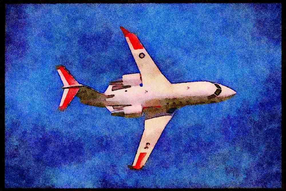 359060 Canadair CC 144A Challanger, Canadian Armed Forces A4 Limited Edition Watercolour Print