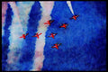 359074 BAe Hawk T. Mk 1A, The Red Arrows, Royal Air Force A4 Limited Edition Watercolour Print