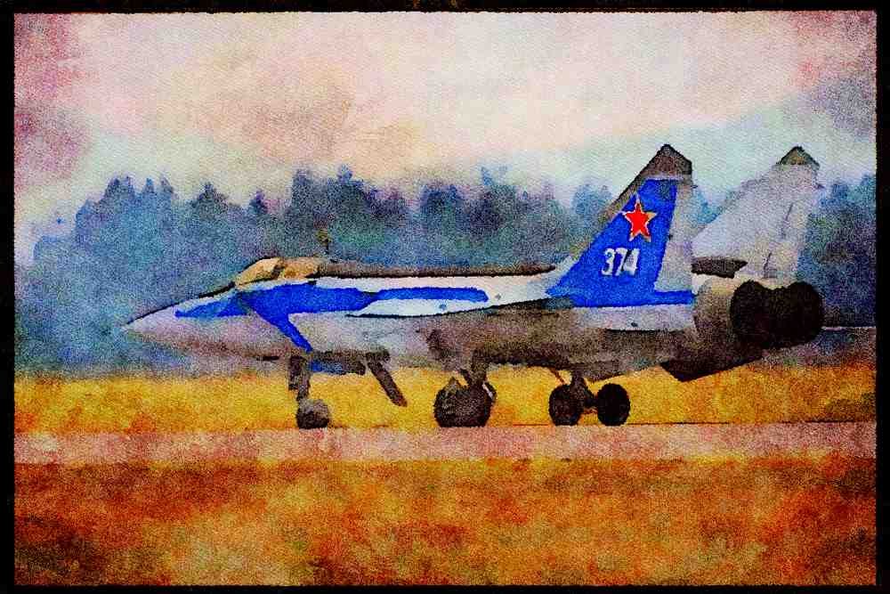 359082 Mikoyan MIG 31 'Foxhound', Soviet Air Force A4 Limited Edition Watercolour Print