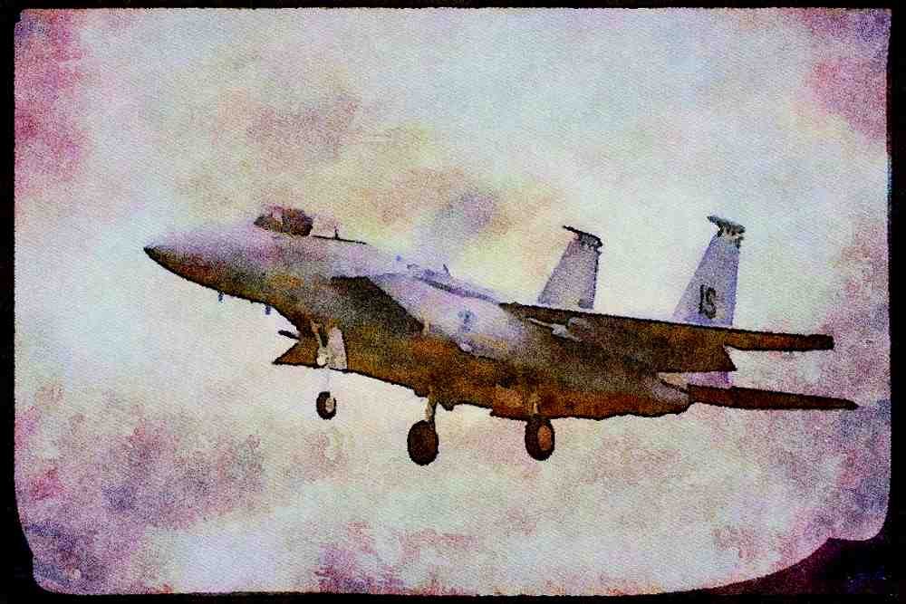 359085 McDonnell Douglas F 15C Eagle, U.S. Air Force A4 Limited Edition Watercolour Print