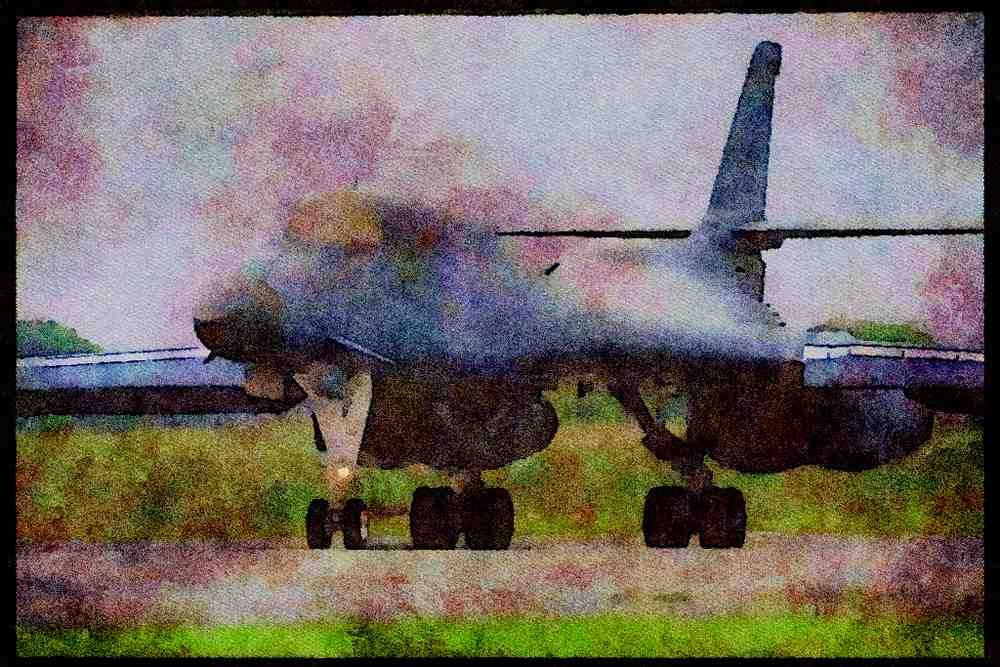 359095 Rockwell International B 1B Lancer, U.S. Air Force A4 Limited Edition Watercolour Print