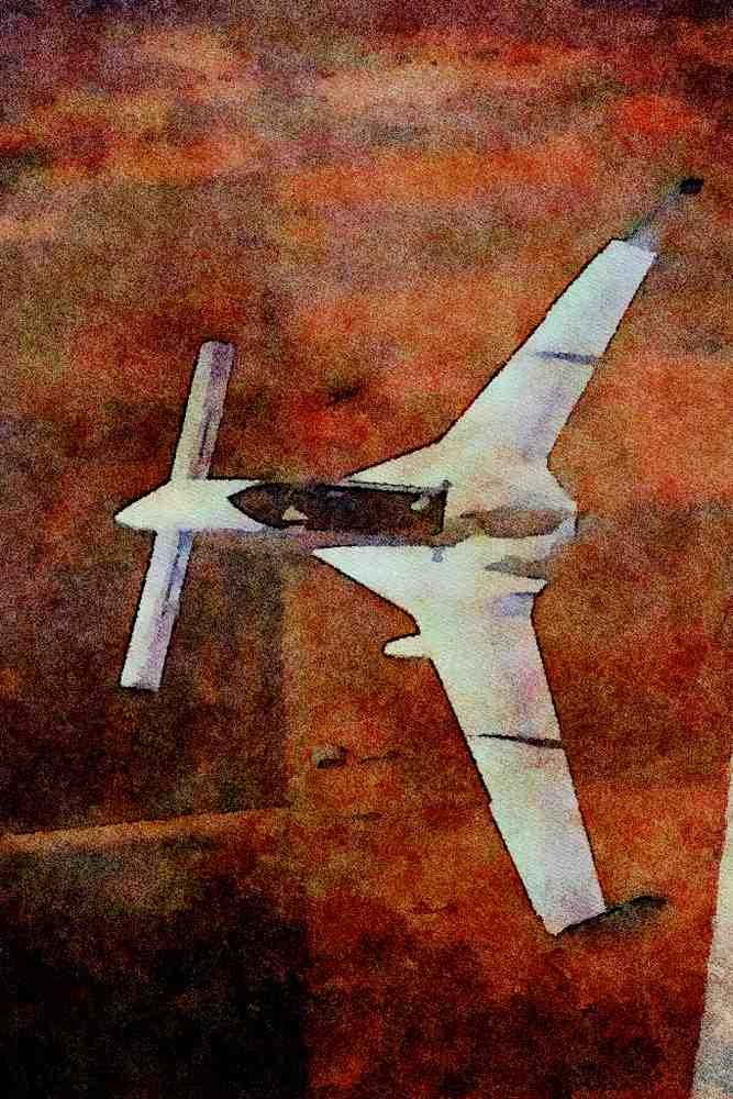 360001 Rutan, Vari EZE, 1978, Merced, CA A4 Limited Edition Watercolour Print