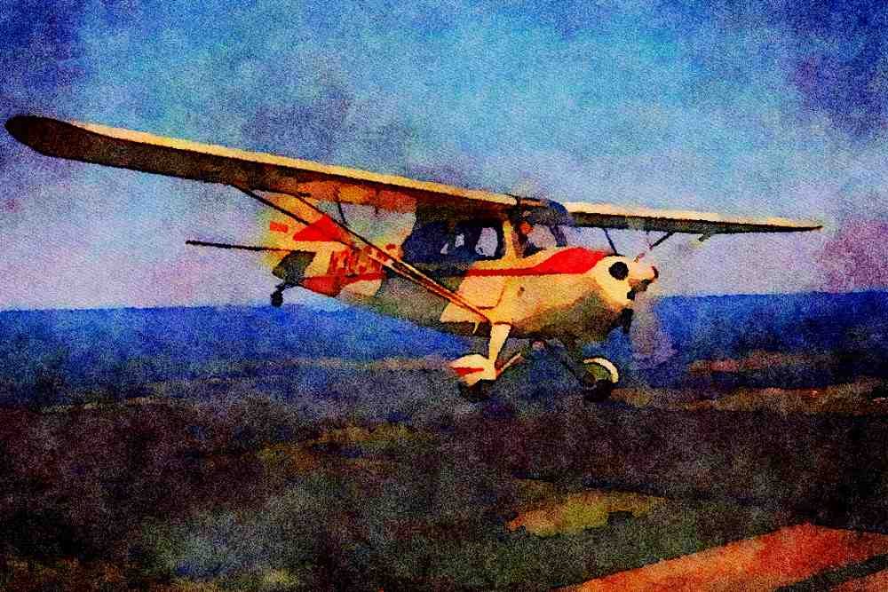 360003 Aeronca, 7AC Champ, 1947, Oshkosh, WI A4 Limited Edition Watercolour Print