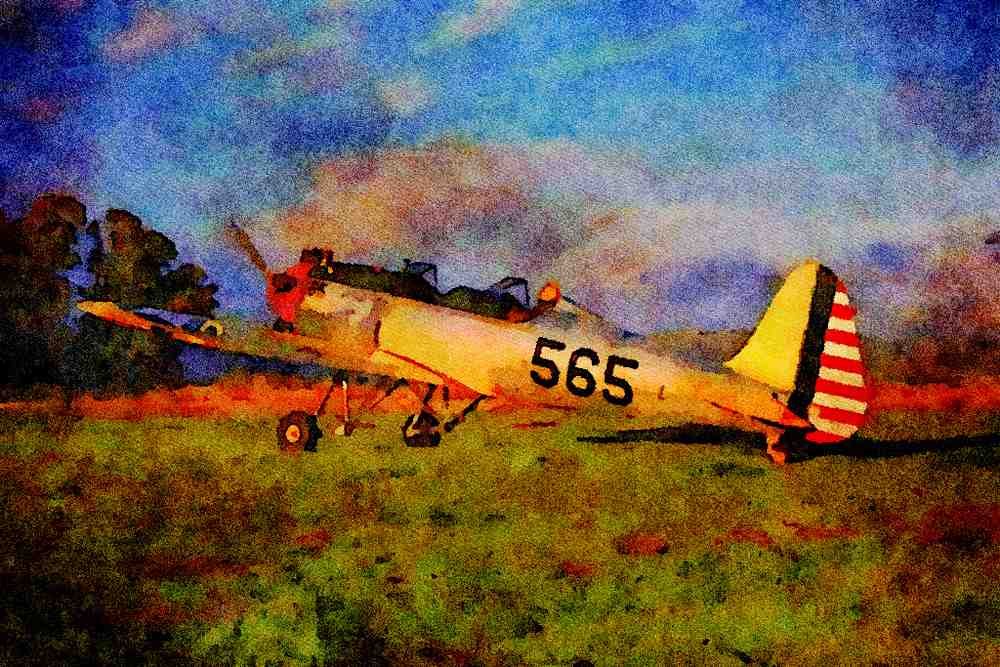 360017 Ryan, PT 22, WWII, Schellville, CA A4 Limited Edition Watercolour Print
