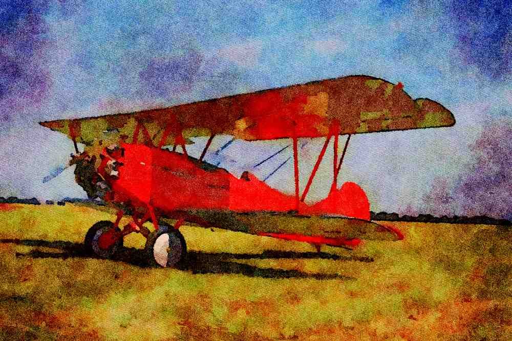 360028 Travil Air, 4000, 1928, Denton, TX A4 Limited Edition Watercolour Print