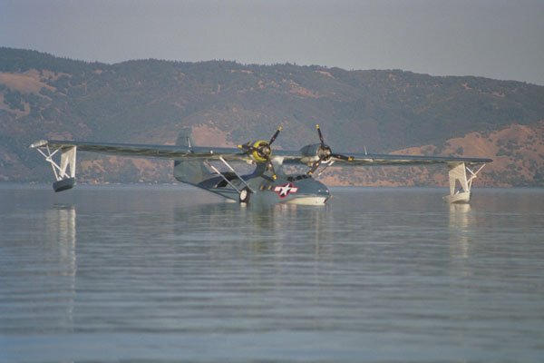 360040 Consolidated, PBY Catalina, WWII, Clear Lake, CA A4 Photo Print