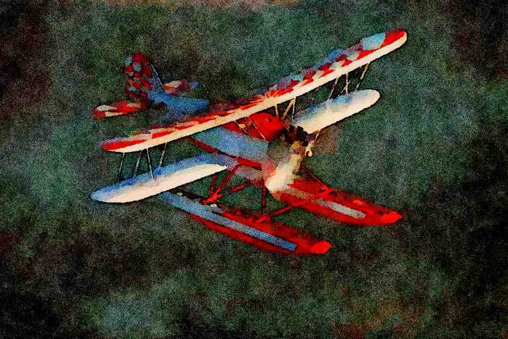 360041 Waco, UBF 2, 1933, Clear Lake, CA A4 Limited Edition Watercolour Print