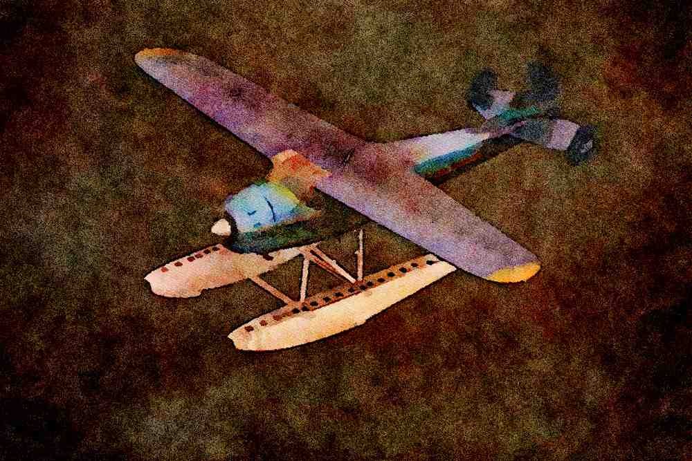 360046 Cessna 195, 1949, Seattle, WA A4 Limited Edition Watercolour Print