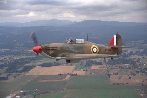 360089 Hawker, Hurricane, 1943, Evergreen, WA A4 Photo Print