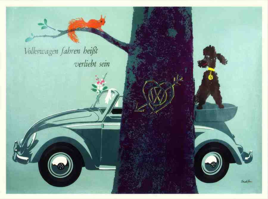 361 vw beetle car advert poster 2 Vintage Advert A4 Photo Print