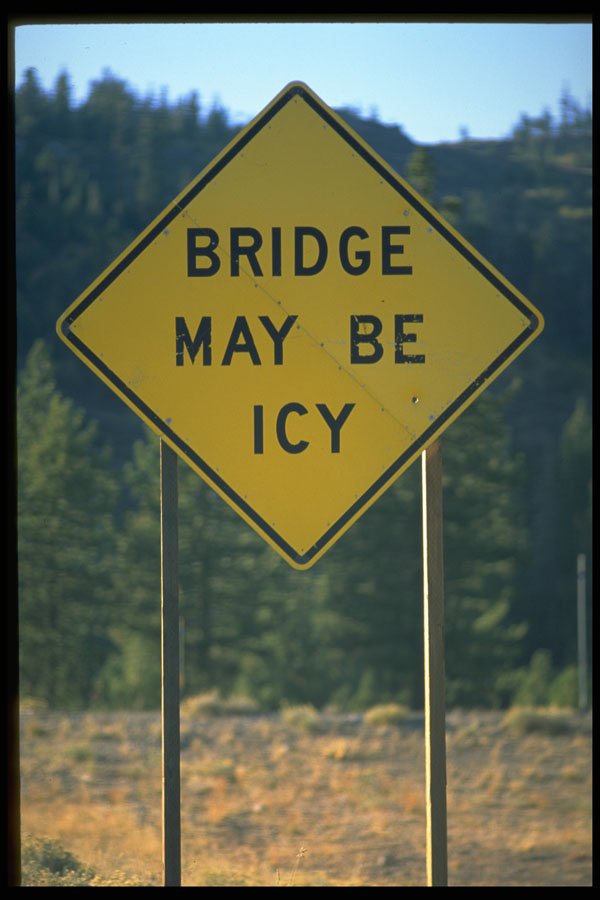 363003 Bridge May Be Icy A4 Photo Print
