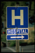 363006 Hospital (with Arrow) A4 Photo Print