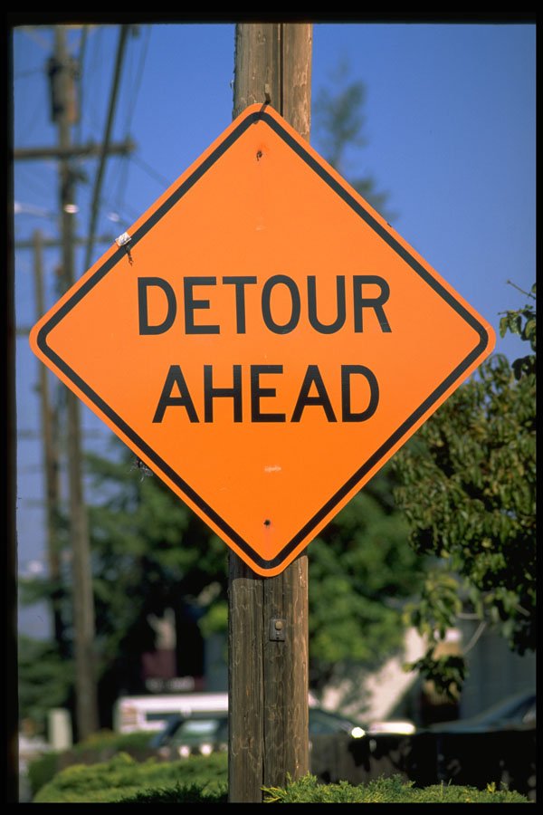 363008 Detour Ahead A4 Photo Print